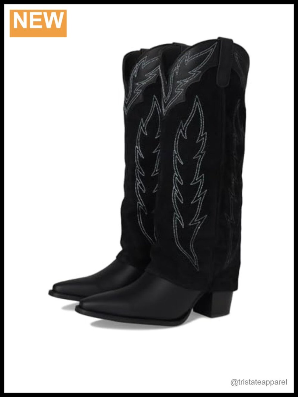 Dingo Wild Fire Western Boot Knee-High Leather Pull-On Snip Toe